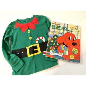 Clifford's Christmas Presents by Sonali Fry 2002 Flap Book w 5T Elf Top Beanie